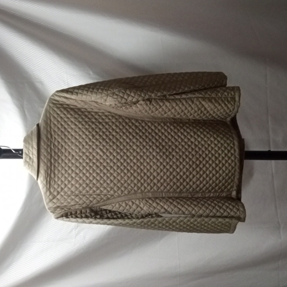 Jones New York Womens Quilted Coat, M, Tan, Pre-owned - Picture 2 of 6